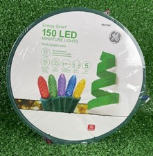 GE Energy Smart 150 Ct 49.6 ft Multicolor Mini LED Christmas String Lights NEW