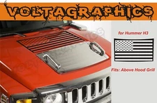USA American Flag insert Hood decal compatible with Hummer H3