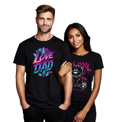 Dad's Cyberpunk Love T-Shirt - Funny and Futuristic! 100% Cotton, Unisex Printed - Picture 10 of 46