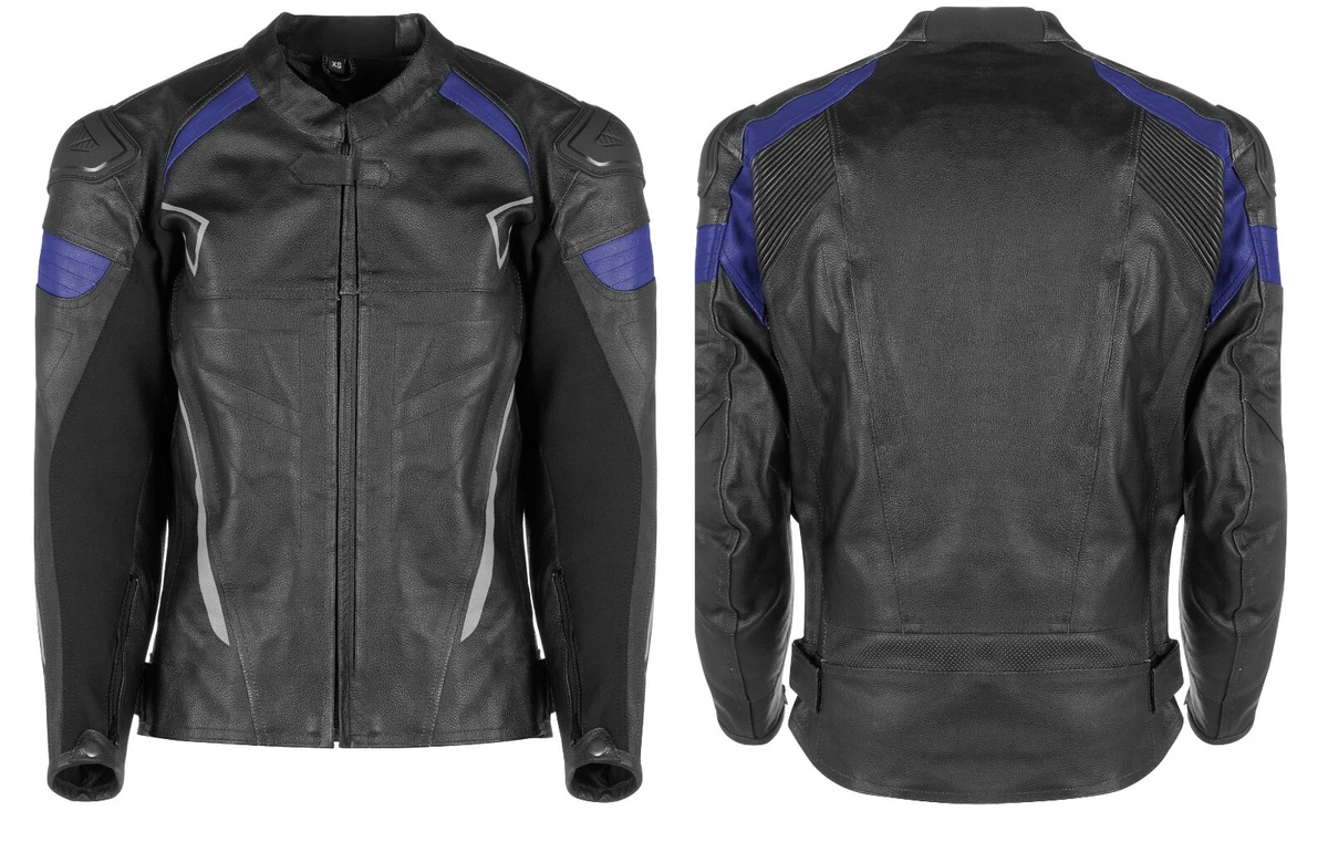 Giubbotto Moto In Pelle Racing Traforato Rev'it QUANTUM 2 PRO Air Bianco Blu P54215