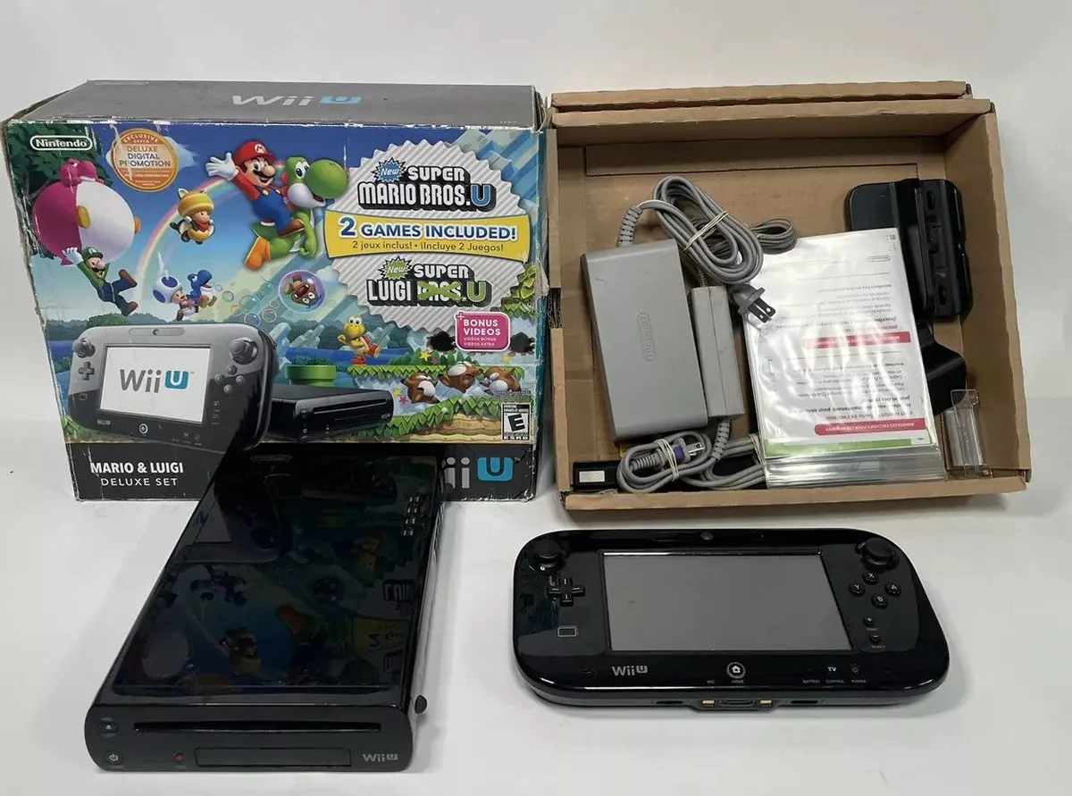 Nintendo Wii U Mario & Luigi Deluxe Set 32 GB Black Console (NTSC) for sale  online