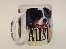 Americaware 3D Relief Australian Shepherd Dog Oversized Mug Coffee Cup 18 oz