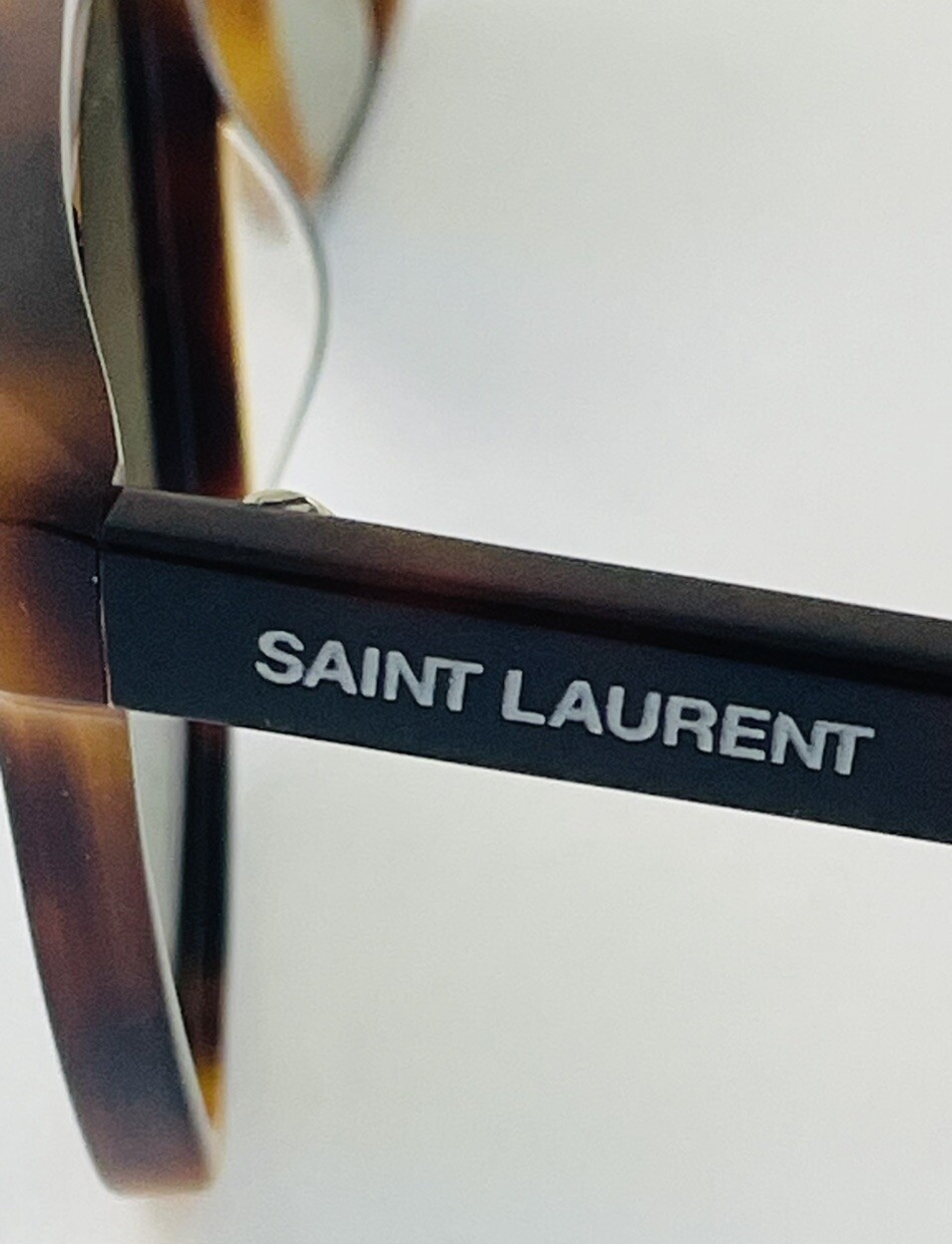 Nuovo Saint Laurent acetato occhio di gatto SL502 003 tartaruga 56 16 145