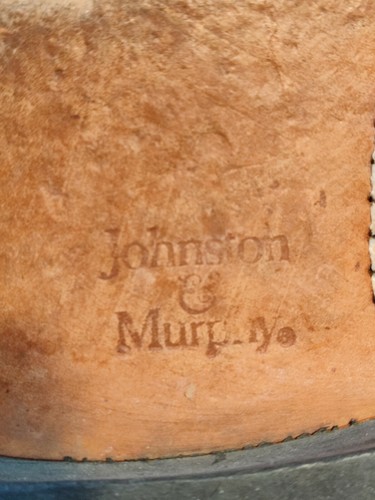 VTG Johnston Murphy Aristocraft Wingtip Brogue Brown Size 10 B/2A flaws see pics - Picture 7 of 11