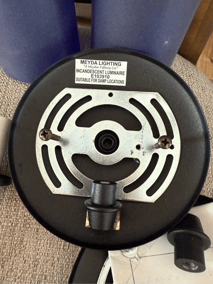 Набор Meyda из 3 3x11 дюймов Тосканский Виноградник Матовая Синяя Винная Бутылка Мини Кулоны - Изображение 4 из 4