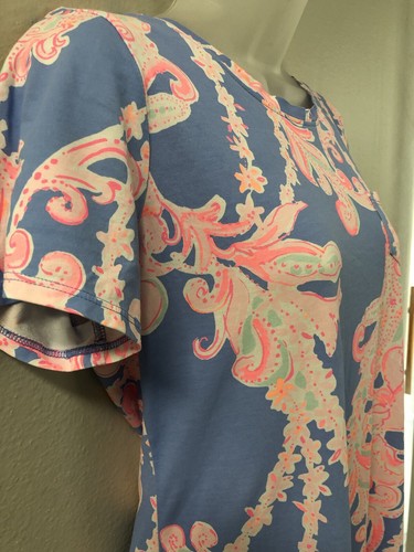 LILLY PULITZER Declan T-shirt Dress “Blue Peri Go With The Flow Engineered” SZ M - Picture 7 of 13
