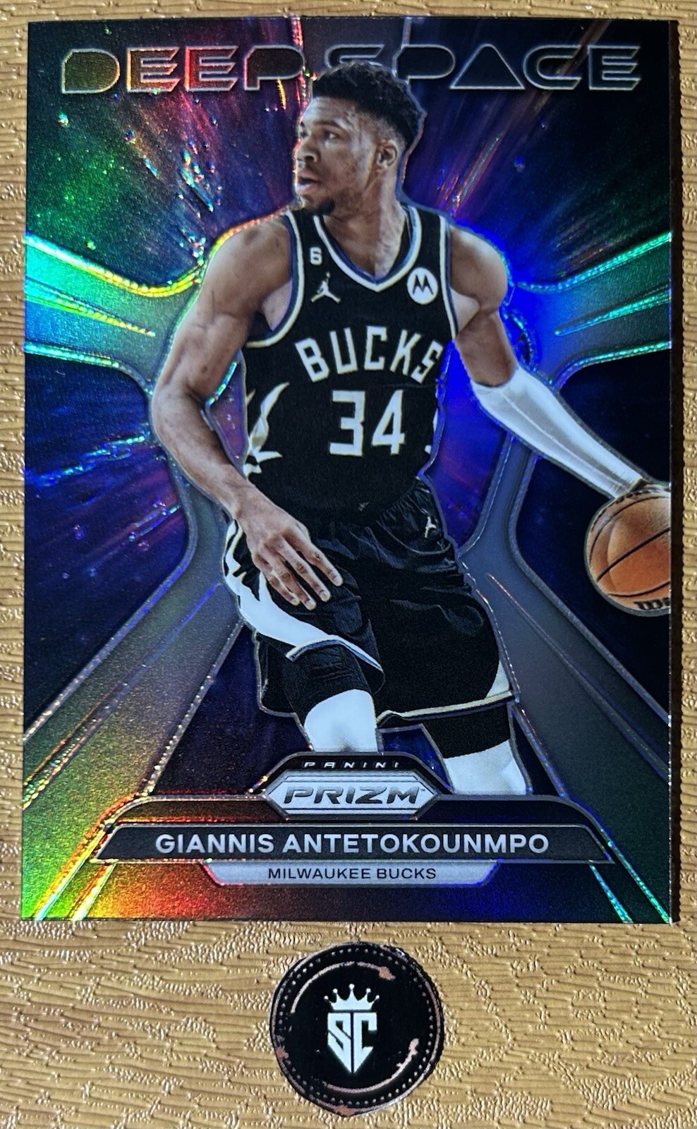 Giannis Antetokounmpo 2023-24 Panini Prizm Deep Space Silver Prizm #9 Bucks