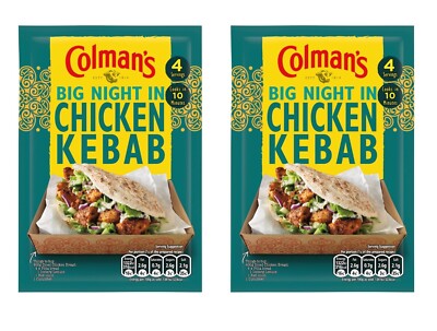 Colman's Big Night In Hähnchen Kebab Gewürzmischung Packet 30g Packung Mit 2