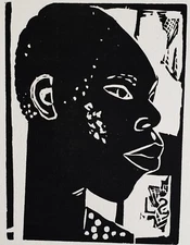 LASAR SEGALL (1889 –1957) Original Vintage Mid-Century Modernist Woodcut Negro