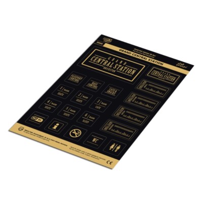 Grand Central Station, Timetable & Signs   STICKER fit for building blocks tile