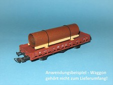 Ladegut H0 - Stahlrohr rostig (L=85 mm) für Rungenwagen, Niederbordwagen