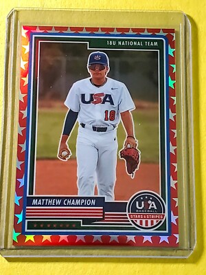Matthew Champion 2023 USA Stars & Stripes 18U National Team Red Prizm 099/149 #5