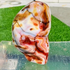 2538g Large Natural Red agate Quartz Crystal Freeform Mineral Display Healing