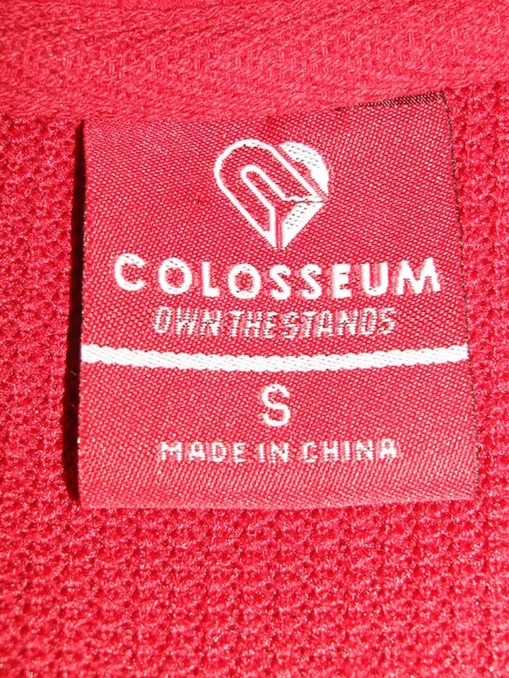  JAQUETA SUÉTER FEMININA COLISEU MALHA VERMELHA STRYKE 1/2 ZÍPER TAMANHO. HOOSIERS Indiana S - Imagem 4 de 4