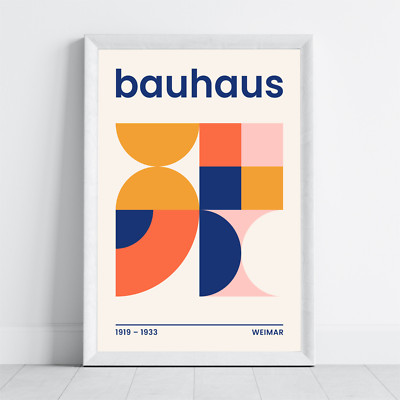 Bauhaus Poster, Modern Wall Art, Colorful Home Décor, Weimar Museum Exhibition