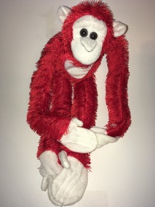 white monkey stuffed animal