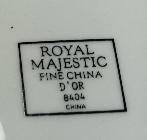 Royal Majestic D'OR 10.5in. Dinner Plate Fine China 8404 Set of 4 - Picture 6 of 7