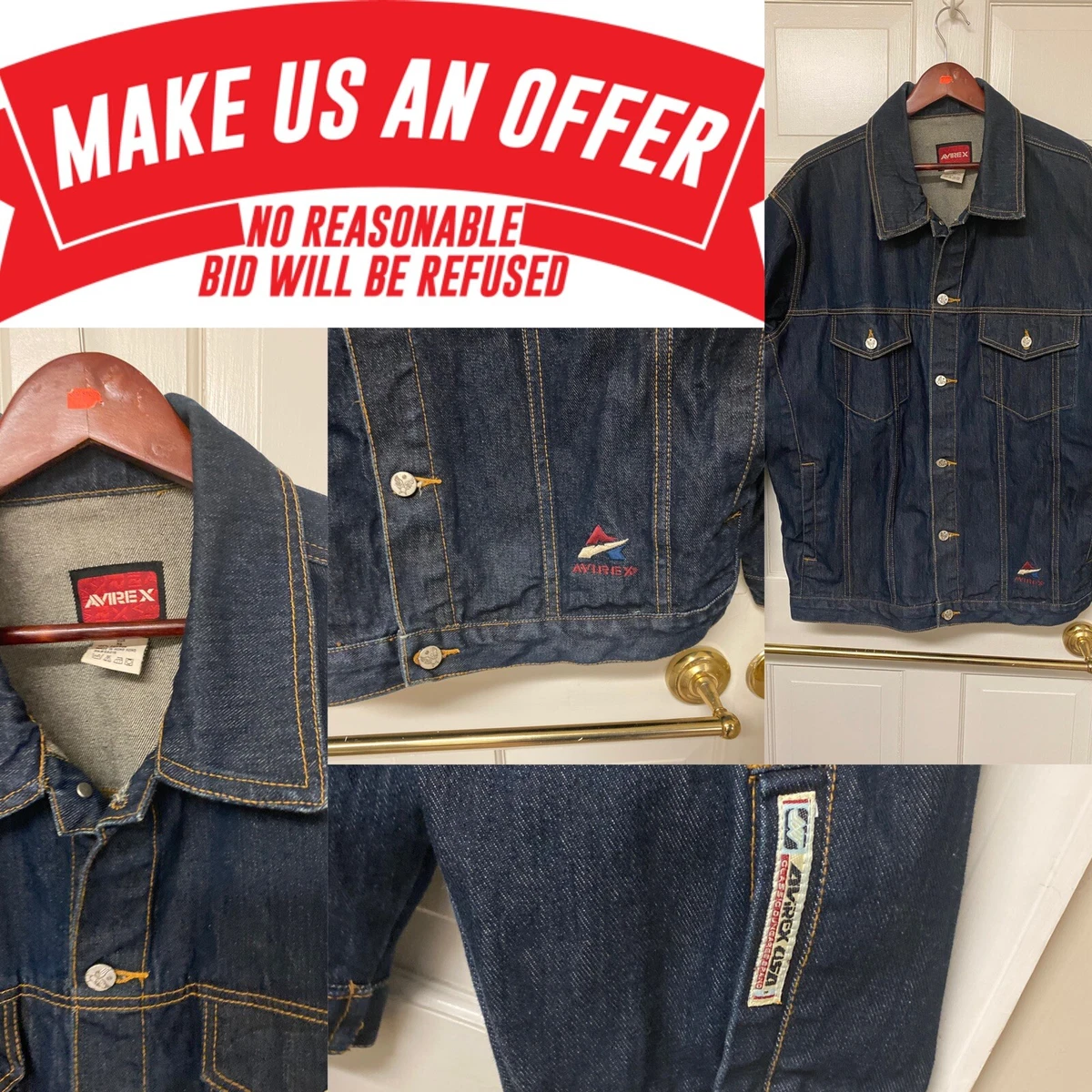 Avirex jeans shop jacket