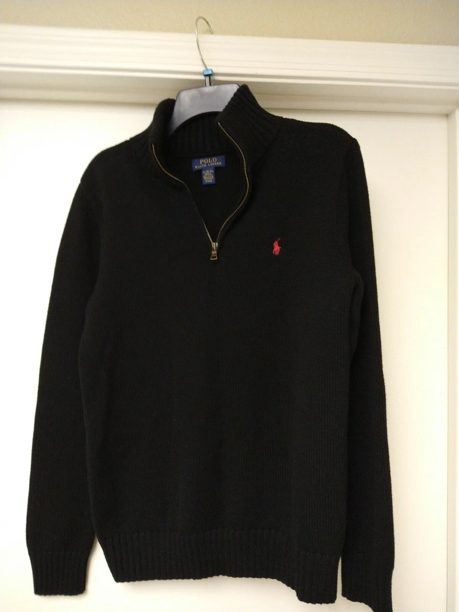 POLO Ralph Lauren Men s XL Black Mid Zip Sweater