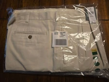 NEW LL BEAN Double L Chino Dress Pants 40x29 Silver Birch Pleated NWT