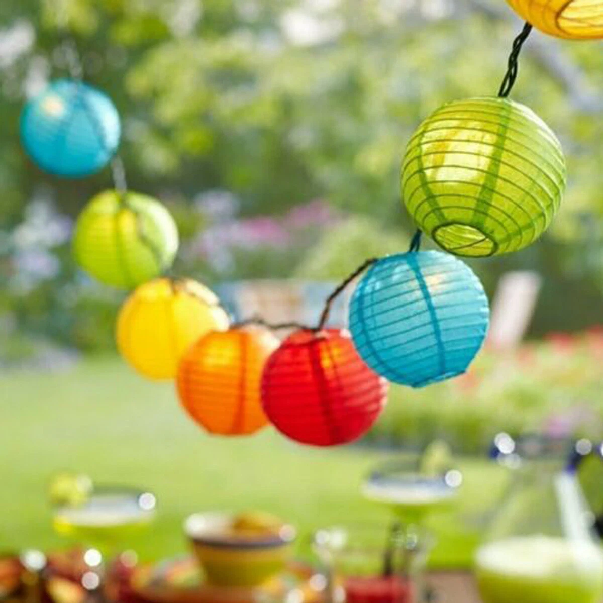 Outdoor hanging paper online lantern lights