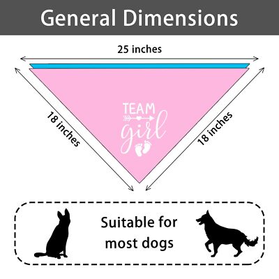 Gender Reveal Hund Bandana – „Team Girl“ & „Team Boy“, 2 Stück, Baumwolle, Für Schwangerschaftsankündigung