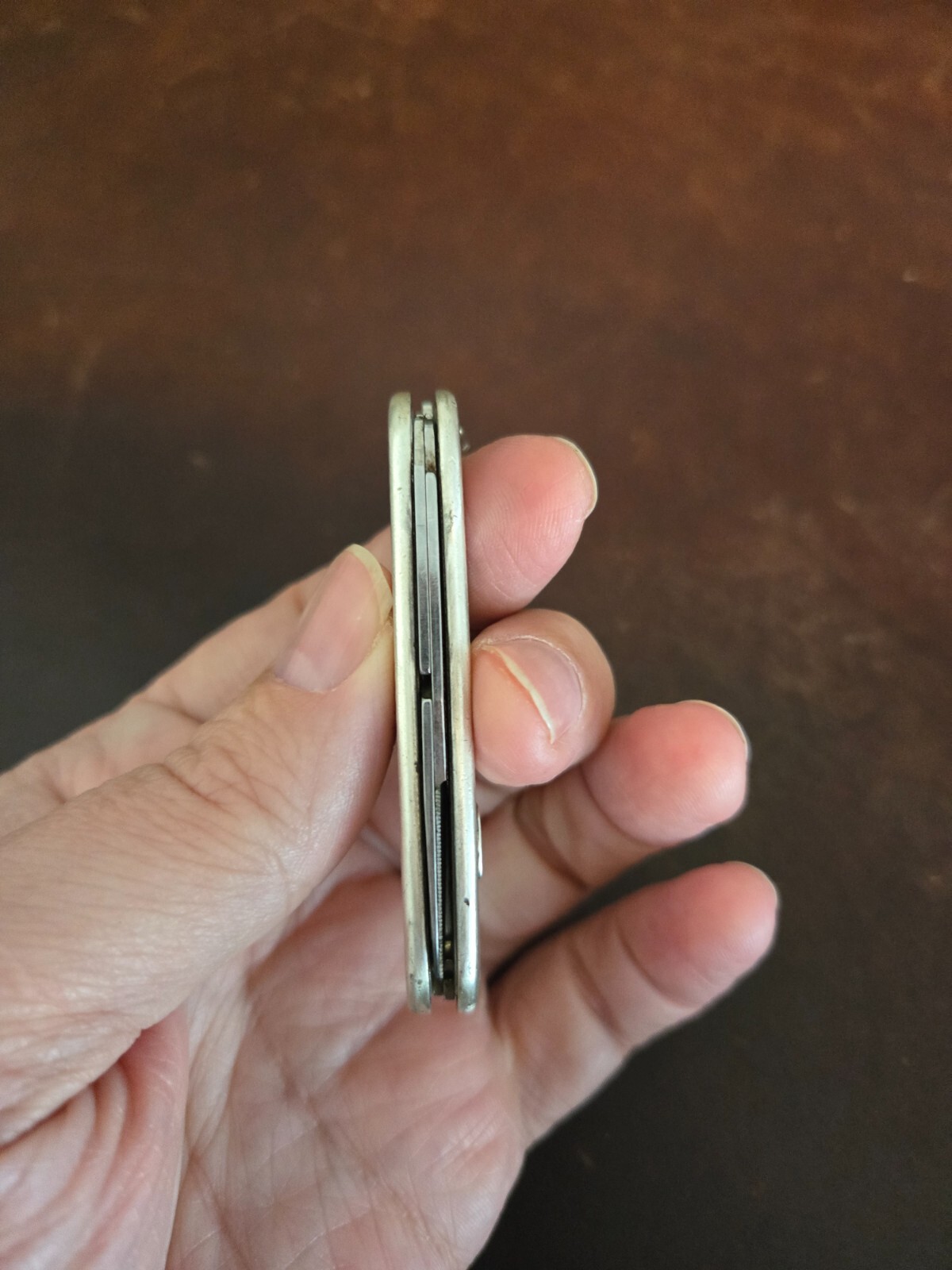 Wenger Esquire Sterling Silver Imperial Swiss Army Knife w/ Leather Slip 053t