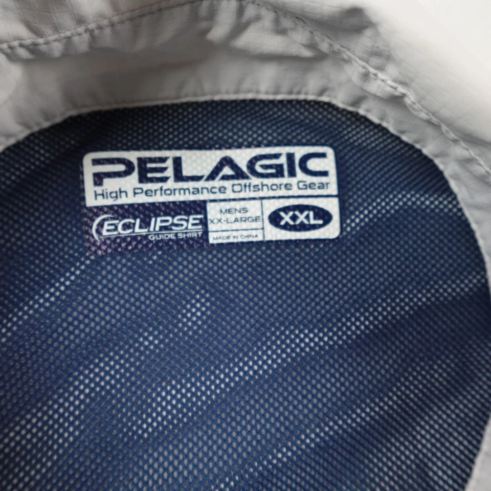 Camisa Guía Pelágica Eclipse Hombres XXL Gris Manga Larga Pesca Ventilado Poliéster Foto 3 de 4