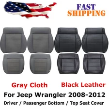 Driver / Passenger Leather / Cloth Seat Cover For Jeep Wrangler 2008-2010