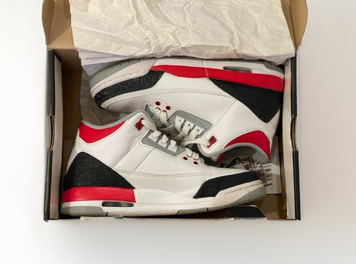 Air Jordan 3 Retro (GS) White/Fire Red UK 5 - Bild 1 von 9