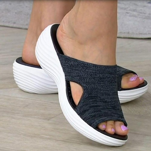 Summer Slippers Women Wedge Shoes Breathable Woman Shoes Woman Platform Shoes - Picture 12 of 15