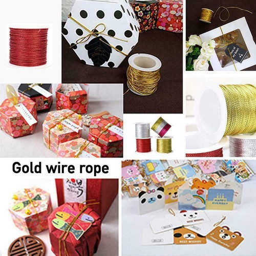 20 Meters 1mm Rope Gold/Silver/Red Cord Thread Cord Ribbon Strap RopeLine M6D7 - Picture 11 of 16