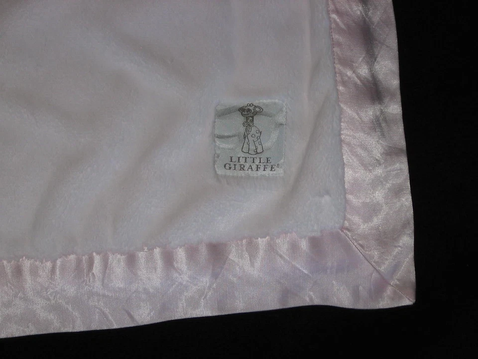 Little Giraffe Pink Luxe Faux Fur Plush Baby Blanket 28x34 - Image 3 of 4