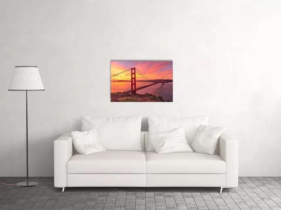 Pared de arte pictórico Golden Gate Bridge San Francisco - PÓSTER 20x30 Foto 3 de 4