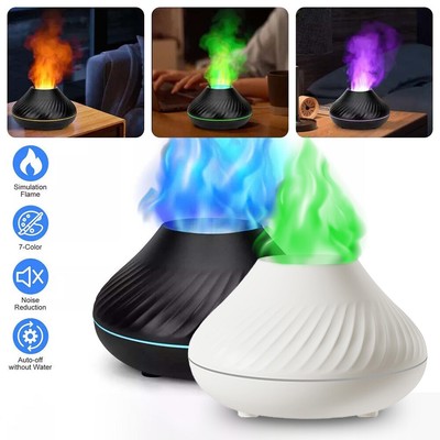 Essential Oil Diffuser Ultrasonic Aroma Cool Mist Humidifier Cute Volcano Flame