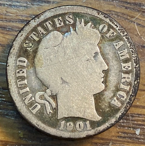 1901-O Barber Dime Nice Original Good CHN