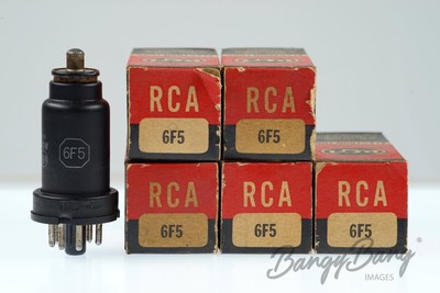 5 Vintage RCA 6F5/CV1909/6Ф5 Octal Triode Audio Frequency Audio Vacuum Tube Valv