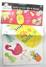 Schoolgirl Style Simply Stylish Life Is Sweet Pineapple Bulletin Board Set 25 Pc