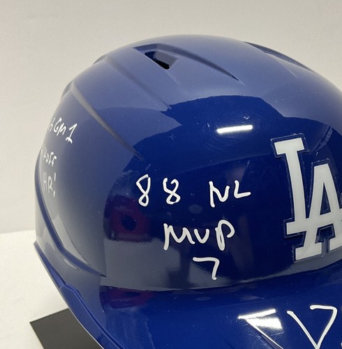 KIRK GIBSON 88 WS CHAMP SIGNED FULL SIZE DODGERS HELMET W/4 INSCRIPTIONS W140622 - Picture 3 of 7