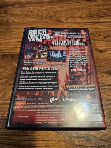 Guitar Hero 2 (Sony PlayStation 2, 2006) No Manual Tested Working PS2 - Picture 2 of 4