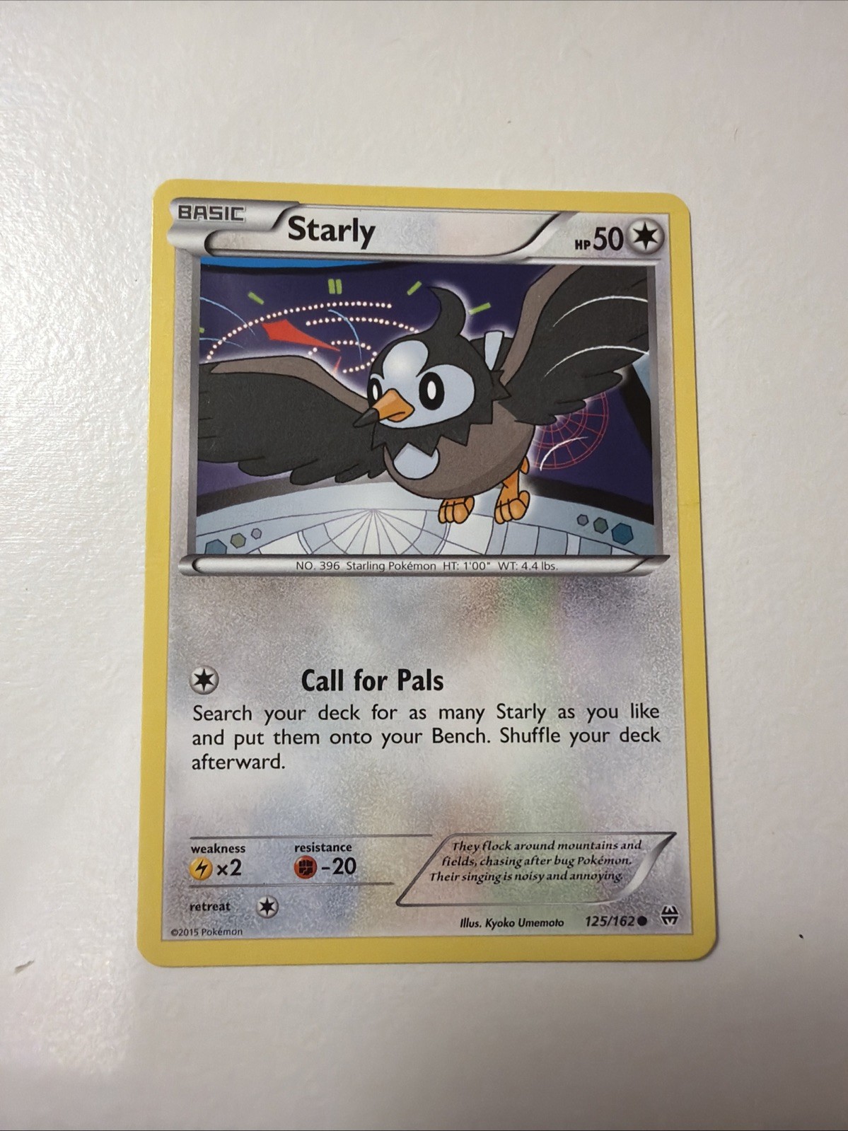 Pokemon Starly 125/162  Breakthrough 2015 NM