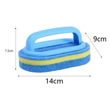 Household Cleaning Brush with Handle Kitchen Bathroom Scrubbing Sponge Tool