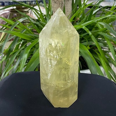 2.62LB Natural Clear Yellow Crystal Obelisk Quartz Energy Tower Point Reiki Heal