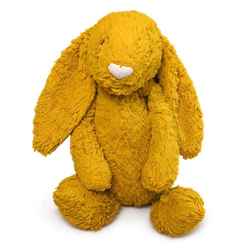 Jellycat Bashful Bunny Saffron 12” Plush Bunny Retired HTF Long Floppy Ears