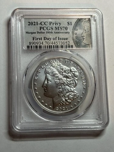 2021 CC Morgan Silver Dollar PCGS MS70 FDOI Perfect Strike