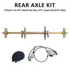 32"ATV Quad Go Kart Rear Live Axle Kit Sprocket Brake Wheel Hub Brake Assembly A