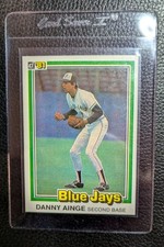 1981 DONRUSS #569 DAN DANNY AINGE ROOKIE CARD RC TORONTO BLUE JAYS . rookie card picture