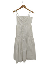 Quince Women 100% Organic Cotton Poplin Spaghetti Strap Maxi Dress White M