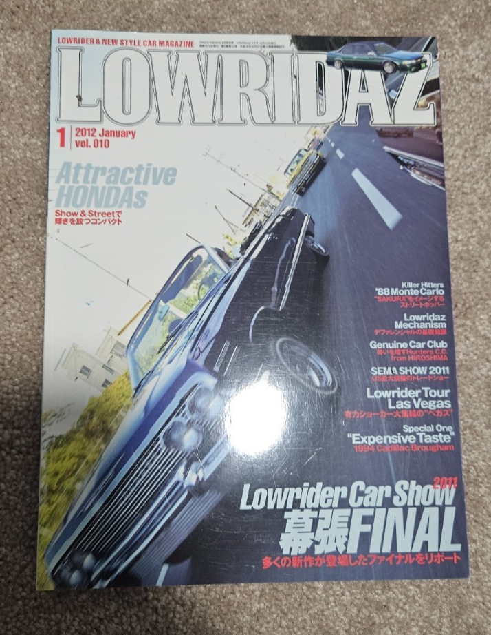 LOWRIDAZ MAGAZINE japan lowrider vol. # 10 2012 JAPANESE jdm la