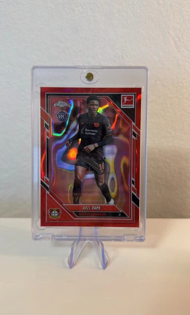 2025-26 Topps Chrome Bundesliga RC Axel Tape RARE Red Lava Refractor 2/5
